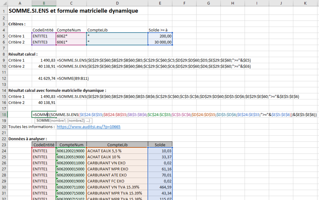 Excel La Fonction Somme Si Ens S Enrichit Avec Les Formules