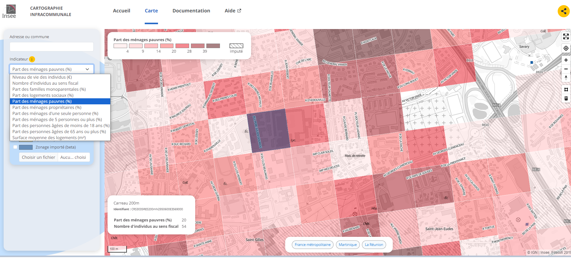 INSEE CARTOGRAPHIE INFRACOMMUNALE