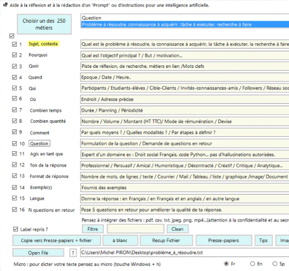 Michel PIRON Aide IA
