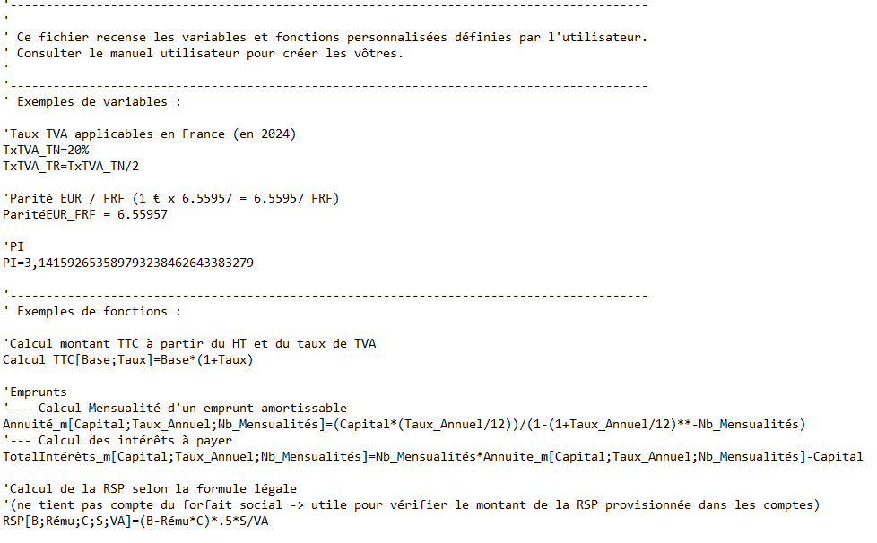 Interpréteur formules Var & Fonctions