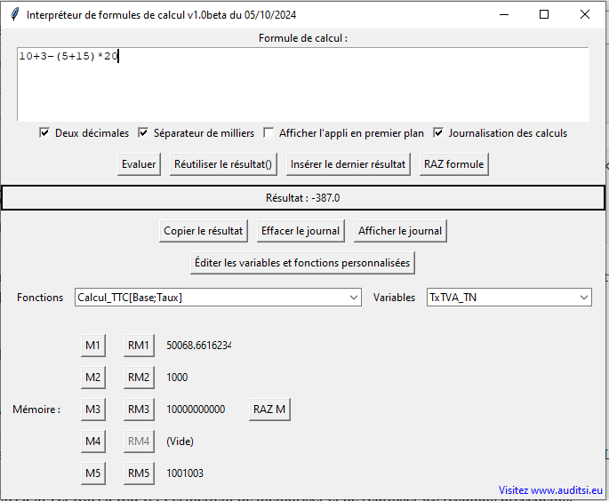 Interpréteur formules