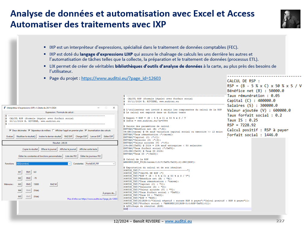 Formation Analyse données IXP